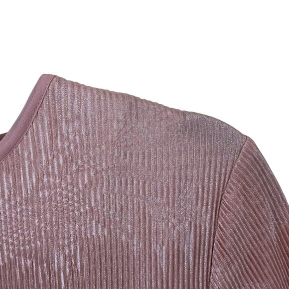 NWT Urban Outfitters Mary Kate Pleated Floral Shift Dress long sleeve rose sz xs - Picture 8 of 15